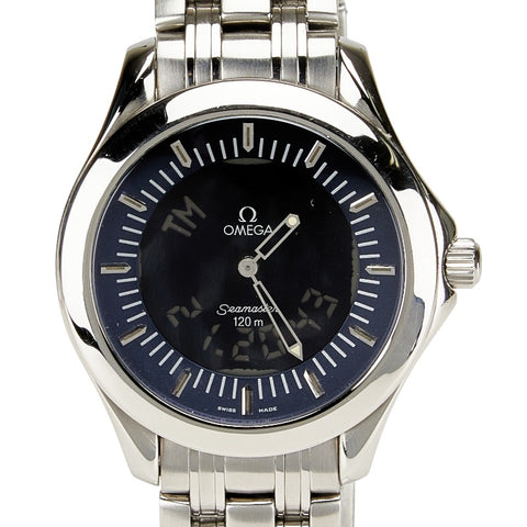 オメガ シーマスター120 マルチファンクション 腕時計 2521.81 クオーツ ネイビー文字盤 ステンレススチール メンズ OMEGA 【中古】