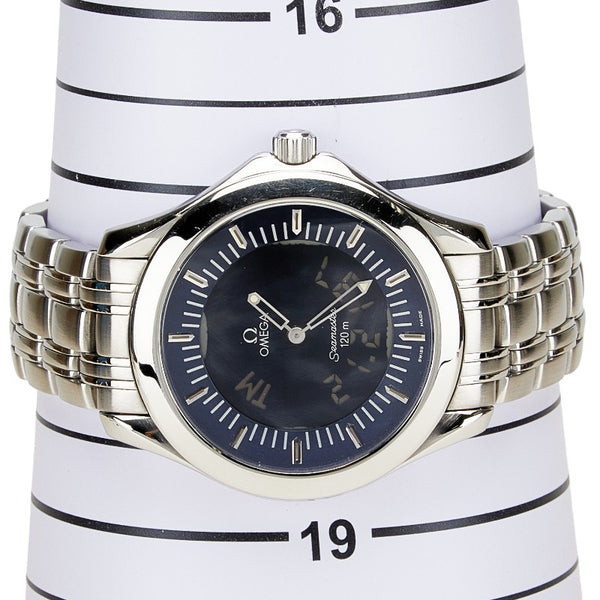 オメガ シーマスター120 マルチファンクション 腕時計 2521.81 クオーツ ネイビー文字盤 ステンレススチール メンズ OMEGA 【中古】