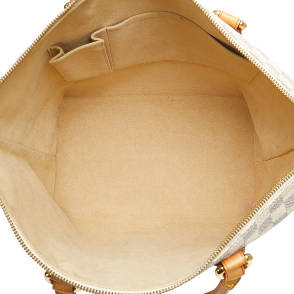 ルイ ヴィトン ダミエ アズール サレヤMM トートバッグ ショルダーバッグ N51185 ホワイト PVC レザー レディース LOUIS VUITTON 【中古】