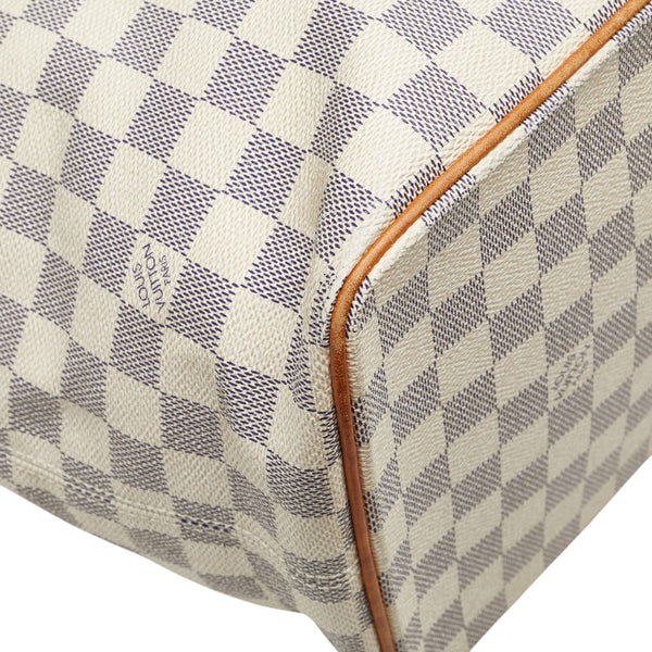 ルイ ヴィトン ダミエ アズール サレヤMM トートバッグ ショルダーバッグ N51185 ホワイト PVC レザー レディース LOUIS VUITTON 【中古】