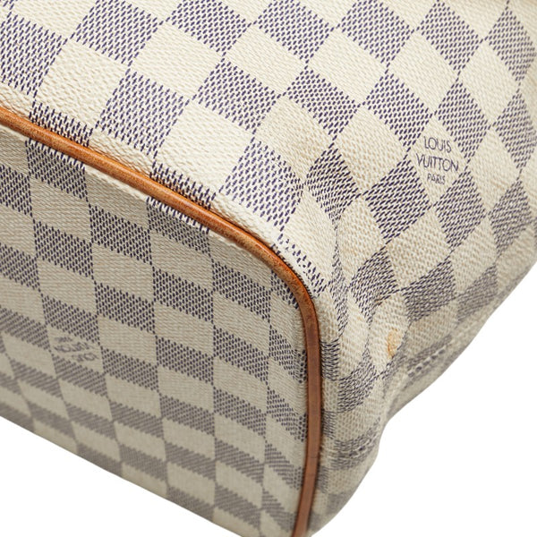 ルイ ヴィトン ダミエ アズール サレヤMM トートバッグ ショルダーバッグ N51185 ホワイト PVC レザー レディース LOUIS VUITTON 【中古】