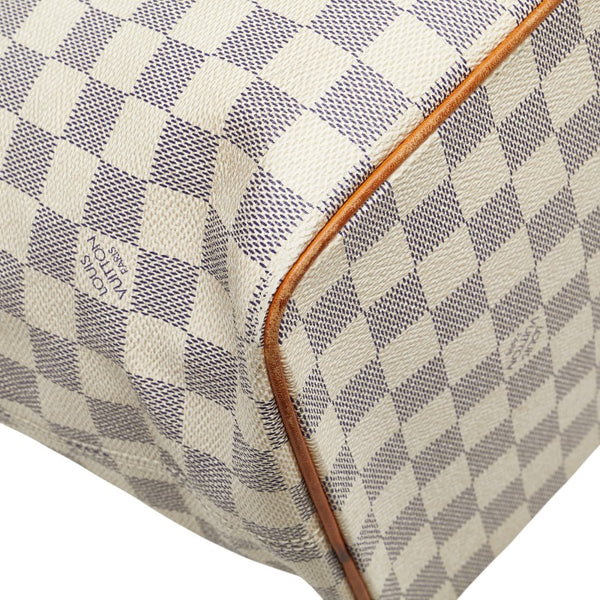 ルイ ヴィトン ダミエ アズール サレヤMM トートバッグ ショルダーバッグ N51185 ホワイト PVC レザー レディース LOUIS VUITTON 【中古】
