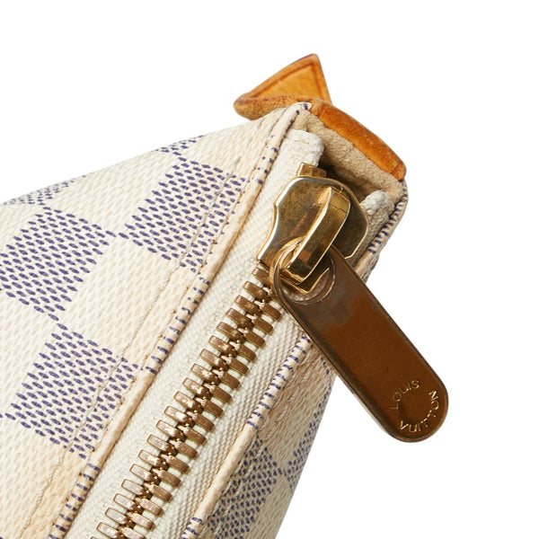 ルイ ヴィトン ダミエ アズール サレヤMM トートバッグ ショルダーバッグ N51185 ホワイト PVC レザー レディース LOUIS VUITTON 【中古】