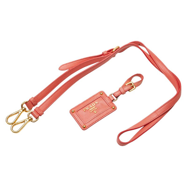 プラダ ショルダーストラップ ピンク レザー レディース PRADA 【中古】