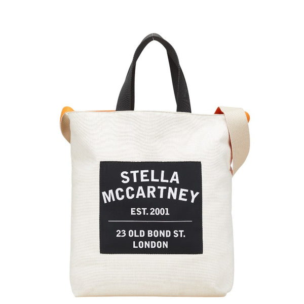 ステラマッカートニー トートバッグ ショルダーバッグ 2WAY ホワイト ブラック キャンバス レディース Stella McCartney 【中古】