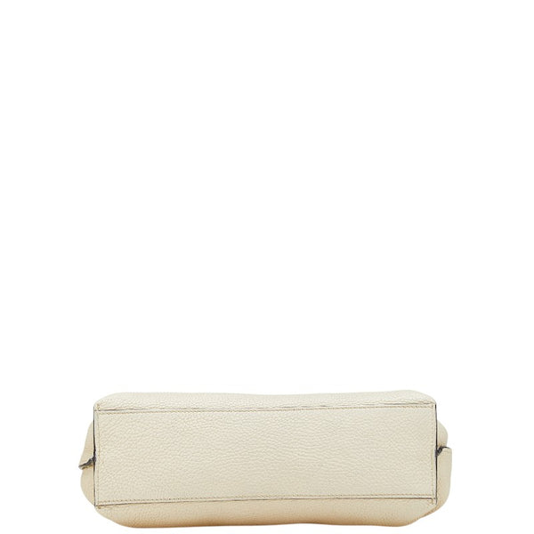 グッチ デイリー バンブー ハンドバッグ ショルダーバッグ 2WAY 370831 ホワイト レザー レディース GUCCI 【中古】
