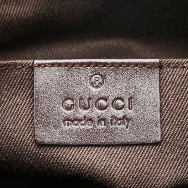 グッチ GG柄 ポーチ アクセサリーポーチ 32160 ブラウン キャンバス レザー レディース GUCCI 【中古】