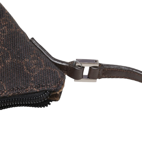 グッチ GG柄 ポーチ アクセサリーポーチ 32160 ブラウン キャンバス レザー レディース GUCCI 【中古】