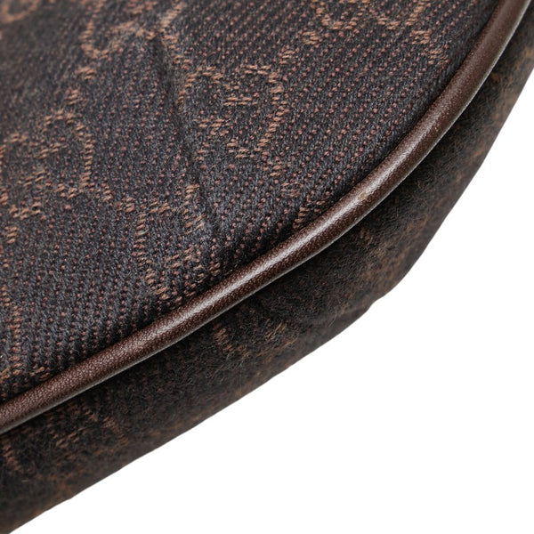 グッチ GG柄 ポーチ アクセサリーポーチ 32160 ブラウン キャンバス レザー レディース GUCCI 【中古】