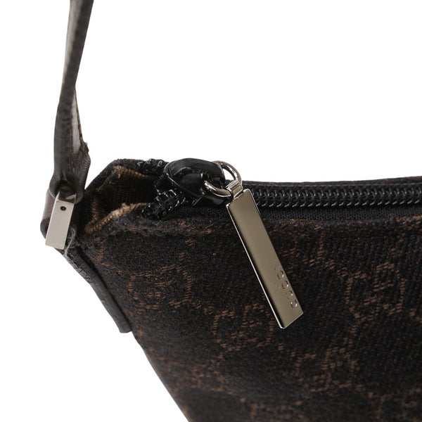 グッチ GG柄 ポーチ アクセサリーポーチ 32160 ブラウン キャンバス レザー レディース GUCCI 【中古】