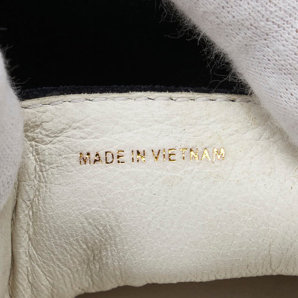 プラダ ロゴ スリッポン サイズ：37.5 ネイビー スエード レディース PRADA 【中古】