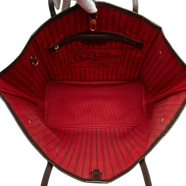 ルイ ヴィトン ダミエ ネヴァーフルMM トートバッグ ショルダーバッグ N51105 ブラウン PVC レザー レディース LOUIS VUITTON 【中古】