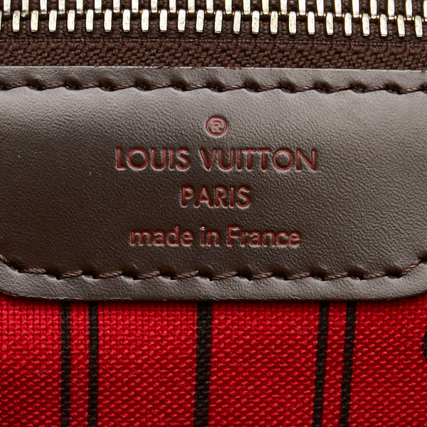ルイ ヴィトン ダミエ ネヴァーフルMM トートバッグ ショルダーバッグ N51105 ブラウン PVC レザー レディース LOUIS VUITTON 【中古】