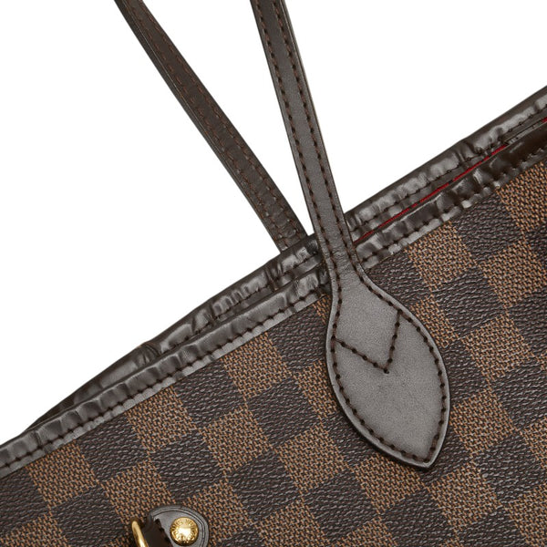 ルイ ヴィトン ダミエ ネヴァーフルMM トートバッグ ショルダーバッグ N51105 ブラウン PVC レザー レディース LOUIS VUITTON 【中古】