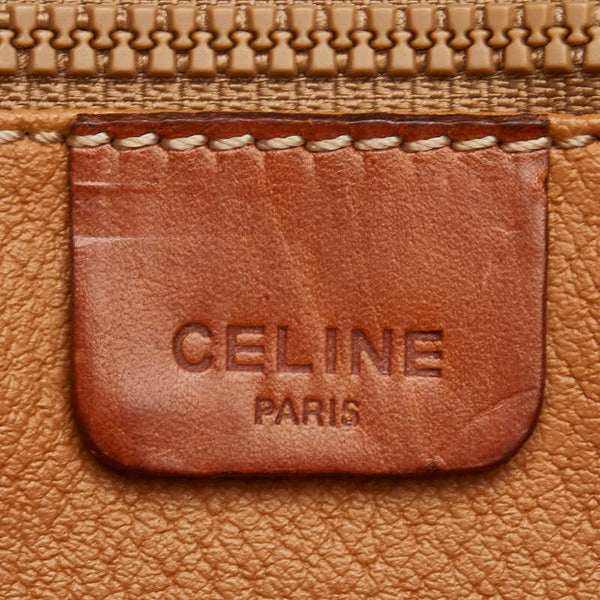 セリーヌ マカダム クラッチバッグ セカンドバッグ ブラウン PVC レザー レディース CELINE 【中古】