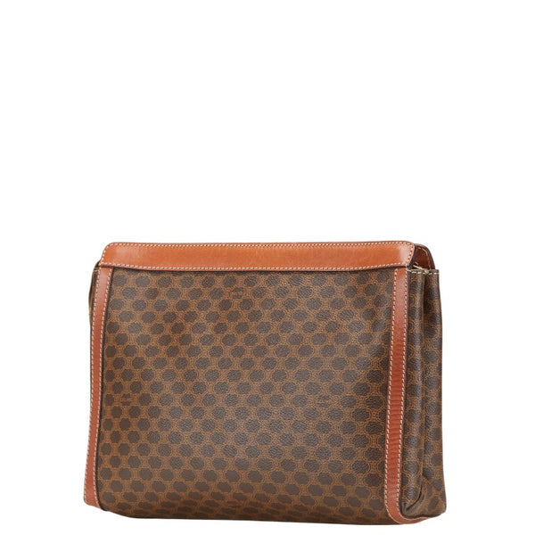 セリーヌ マカダム クラッチバッグ セカンドバッグ ブラウン PVC レザー レディース CELINE 【中古】