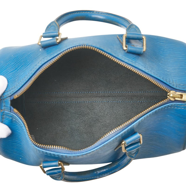 ルイ ヴィトン エピ スピーディ25 ハンドバッグ ミニボストンバッグ M43015 トレドブルー レザー レディース LOUIS VUITTON 【中古】