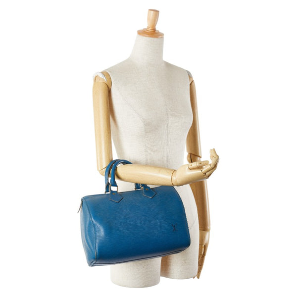 ルイ ヴィトン エピ スピーディ25 ハンドバッグ ミニボストンバッグ M43015 トレドブルー レザー レディース LOUIS VUITTON 【中古】