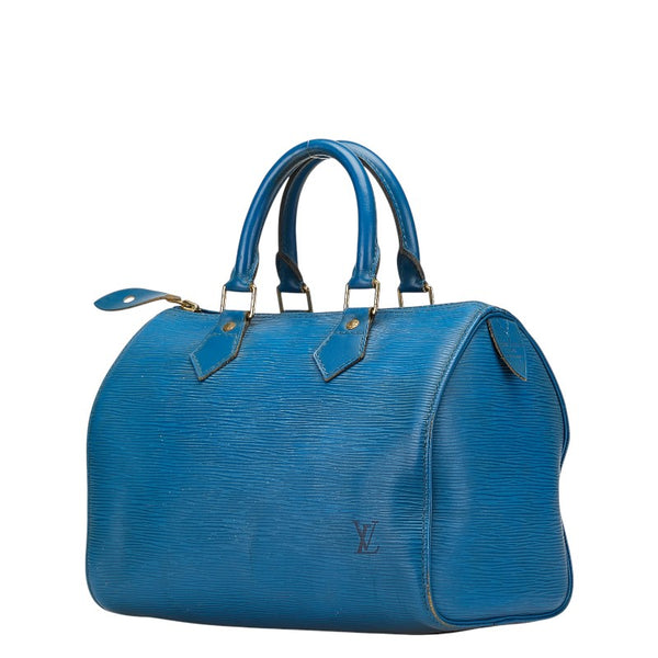ルイ ヴィトン エピ スピーディ25 ハンドバッグ ミニボストンバッグ M43015 トレドブルー レザー レディース LOUIS VUITTON 【中古】