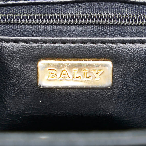 バリー キルティング タッセル ワンショルダーバッグ トートバッグ ブラック レザー レディース BALLY 【中古】