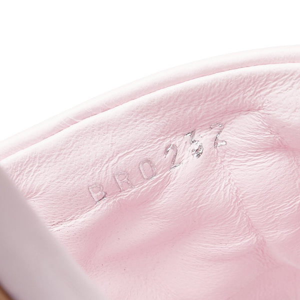 ルイ ヴィトン モノグラム エンボス リバイバル ライン サンダル サイズ：38 ピンク レザー レディース LOUIS VUITTON 【中古】