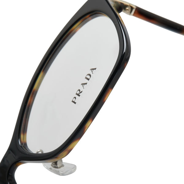 プラダ ロゴ メガネ VPR 15P-A ブラック プラスチック レディース PRADA 【中古】
