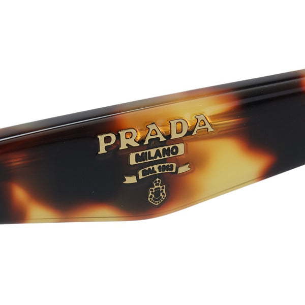 プラダ ロゴ メガネ VPR 15P-A ブラック プラスチック レディース PRADA 【中古】