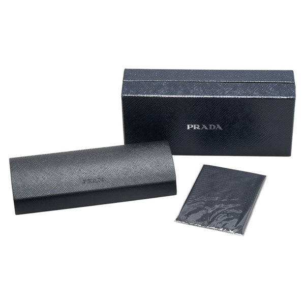 プラダ ロゴ メガネ VPR 15P-A ブラック プラスチック レディース PRADA 【中古】