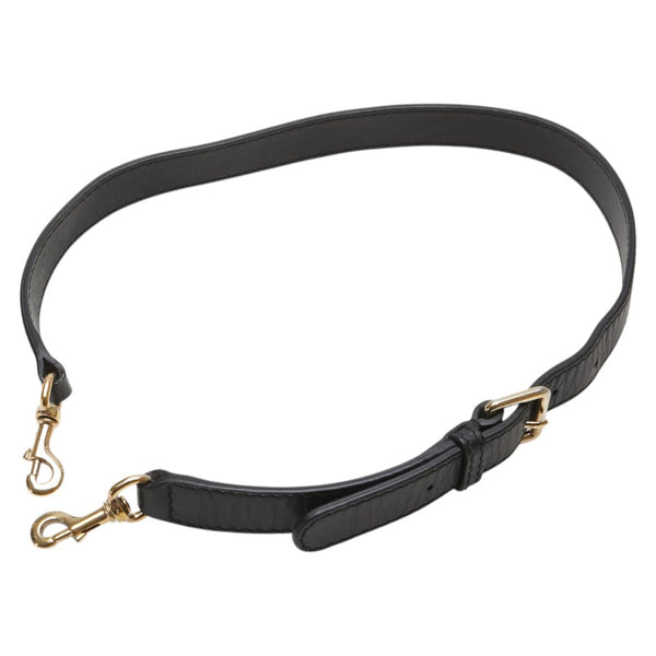 グッチ ショルダーストラップ ブラック レザー レディース GUCCI 【中古】