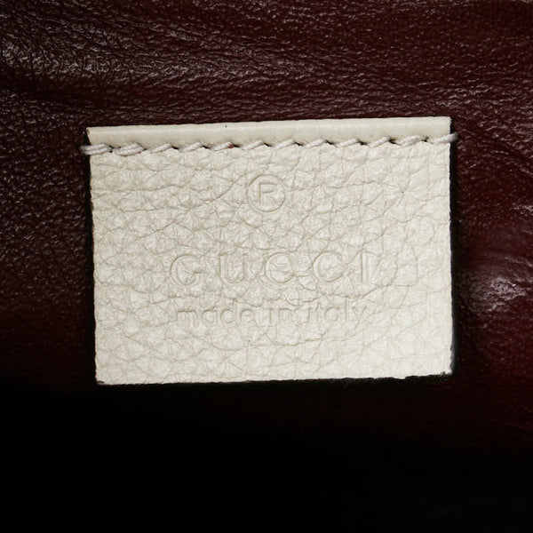 グッチ ズゥミ スモール ハンドバッグ ショルダーバッグ 2WAY 569712 ホワイト レザー レディース GUCCI 【中古】