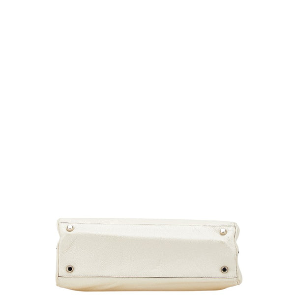 グッチ ズゥミ スモール ハンドバッグ ショルダーバッグ 2WAY 569712 ホワイト レザー レディース GUCCI 【中古】