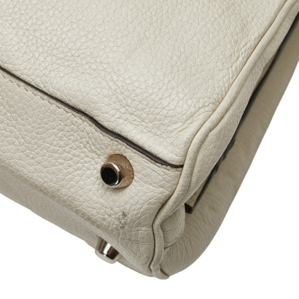 グッチ ズゥミ スモール ハンドバッグ ショルダーバッグ 2WAY 569712 ホワイト レザー レディース GUCCI 【中古】