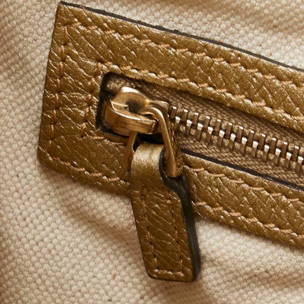 グッチ GGキャンバス ブリー ハンドバッグ ショルダーバッグ 2WAY 353120 ベージュ ゴールド キャンバス レザー レディース GUCCI 【中古】