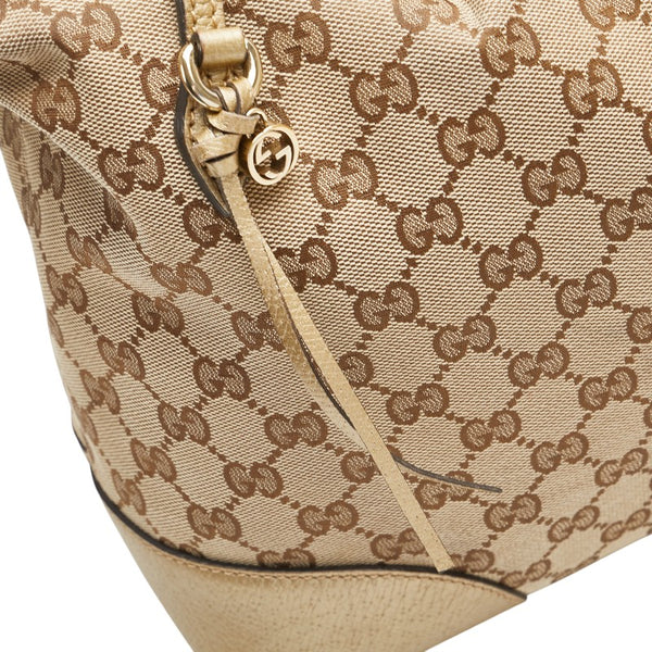 グッチ GGキャンバス ブリー ハンドバッグ ショルダーバッグ 2WAY 353120 ベージュ ゴールド キャンバス レザー レディース GUCCI 【中古】