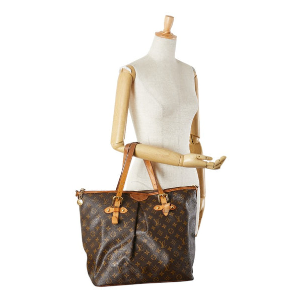 ルイ ヴィトン モノグラム パレルモGM トートバッグ ショルダーバッグ M40146 ブラウン PVC レザー レディース LOUIS VUITTON 【中古】