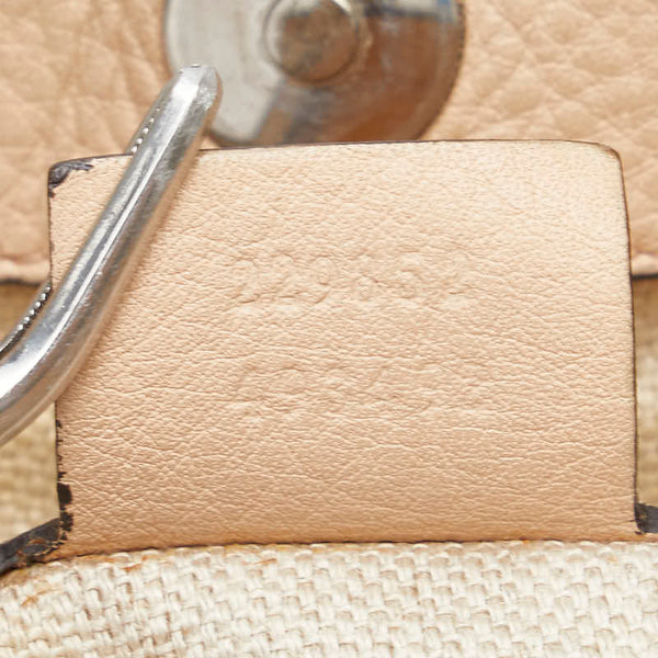 グッチ GGキャンバス トートバッグ ショルダーバッグ 229852 ベージュ ブラウン キャンバス レザー レディース GUCCI 【中古】