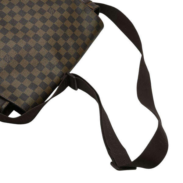 ルイ ヴィトン ダミエ バスティーユ 斜め掛け ショルダーバッグ N45258 ブラウン PVC レザー メンズ LOUIS VUITTON 【中古】