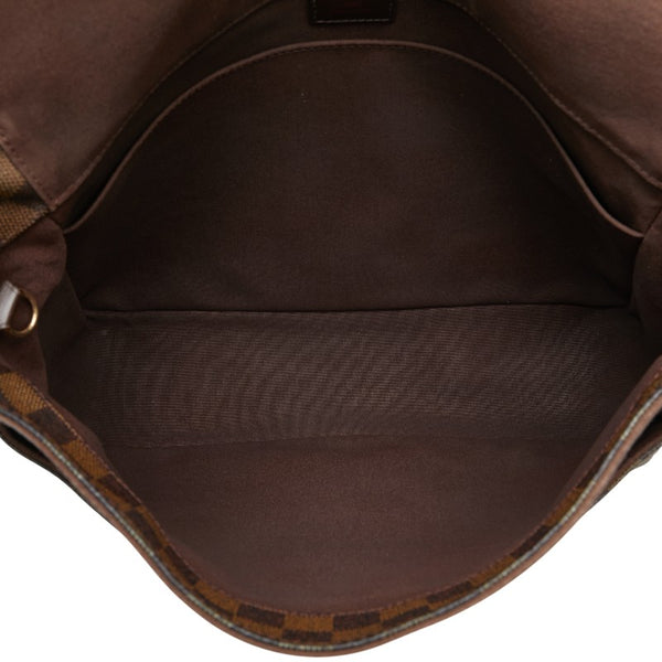 ルイ ヴィトン ダミエ バスティーユ 斜め掛け ショルダーバッグ N45258 ブラウン PVC レザー メンズ LOUIS VUITTON 【中古】