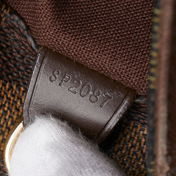 ルイ ヴィトン ダミエ バスティーユ 斜め掛け ショルダーバッグ N45258 ブラウン PVC レザー メンズ LOUIS VUITTON 【中古】