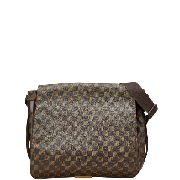 ルイ ヴィトン ダミエ バスティーユ 斜め掛け ショルダーバッグ N45258 ブラウン PVC レザー メンズ LOUIS VUITTON 【中古】