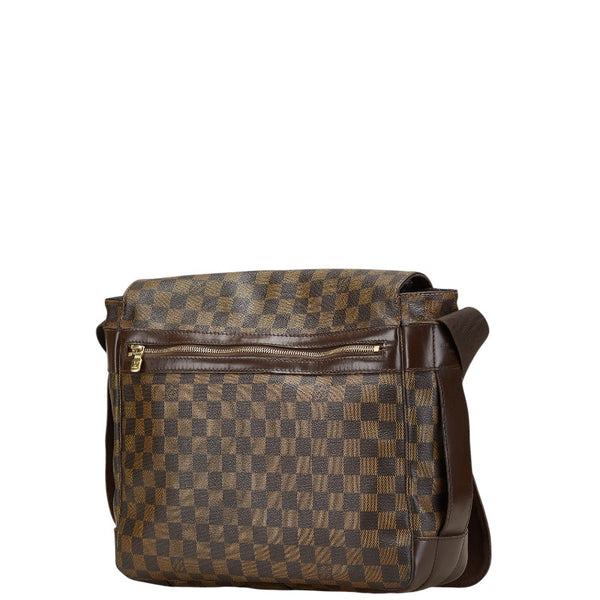 ルイ ヴィトン ダミエ バスティーユ 斜め掛け ショルダーバッグ N45258 ブラウン PVC レザー メンズ LOUIS VUITTON 【中古】