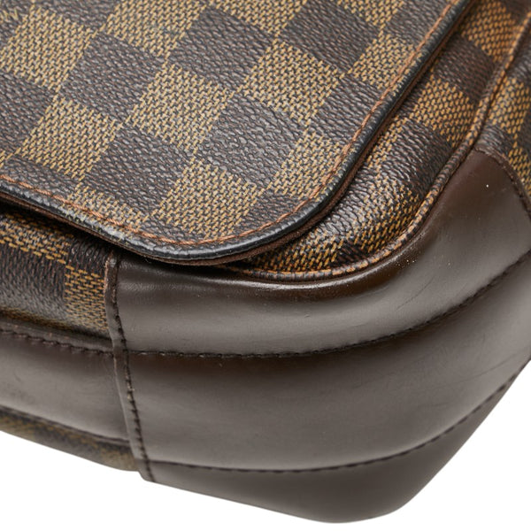 ルイ ヴィトン ダミエ バスティーユ 斜め掛け ショルダーバッグ N45258 ブラウン PVC レザー メンズ LOUIS VUITTON 【中古】