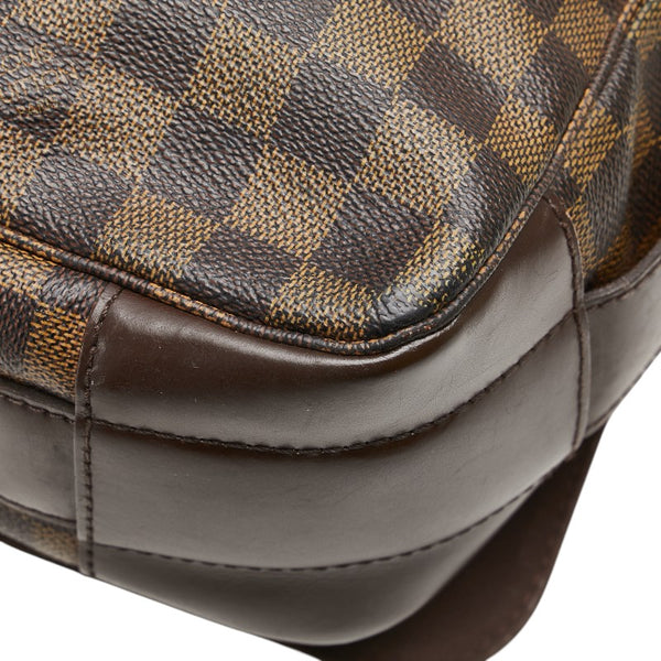 ルイ ヴィトン ダミエ バスティーユ 斜め掛け ショルダーバッグ N45258 ブラウン PVC レザー メンズ LOUIS VUITTON 【中古】