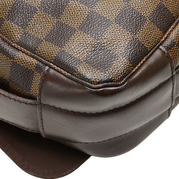 ルイ ヴィトン ダミエ バスティーユ 斜め掛け ショルダーバッグ N45258 ブラウン PVC レザー メンズ LOUIS VUITTON 【中古】