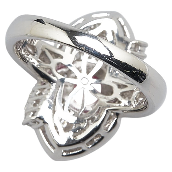 Pt900 プラチナ ピンクサファイア0.75ct ダイヤ0.90ct リング 指輪 レディース 11号 【中古】