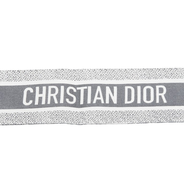 ディオール ミッツァ トワル ドゥ ジュイ ソヴァージュ スカーフ グレー ホワイト シルク レディース Dior 【中古】