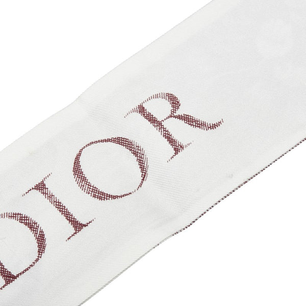 ディオール ミッツァ FEMINISME フェミニズム スカーフ ホワイト ワインレッド シルク レディース Dior 【中古】