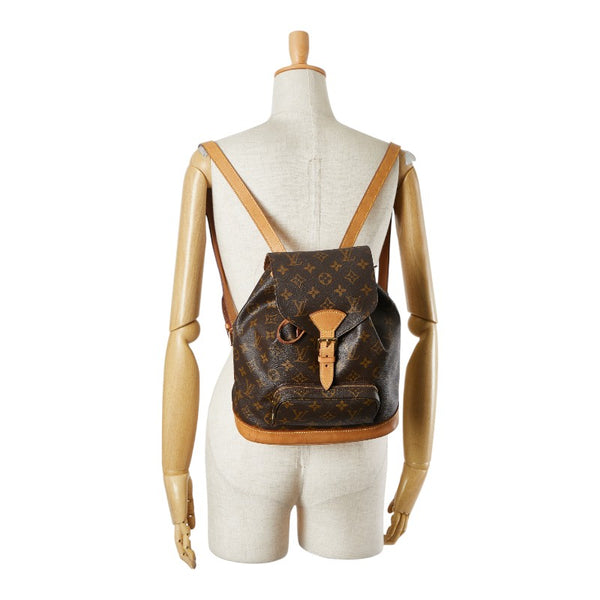 ルイ ヴィトン モノグラム モンスリMM リュック バックパック M51136 ブラウン PVC レザー レディース LOUIS VUITTON 【中古】