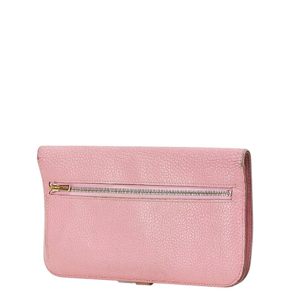 エルメス ドゴンロング 長財布 ピンク系 トゴ レディース HERMES 【中古】