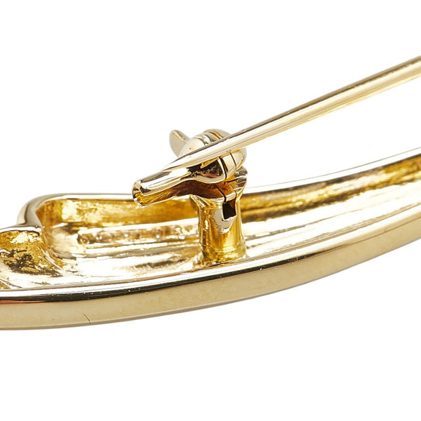 ミキモト K18YG イエローゴールド ダイヤ0.16ct パヴェ ブローチ  MIKIMOTO 【中古】